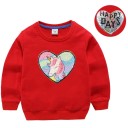 Pigesweatshirt med pailletter L558 10