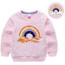 Pigesweatshirt med pailletter L558 11