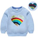 Pigesweatshirt med pailletter L558 12
