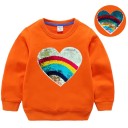 Pigesweatshirt med pailletter L558 17