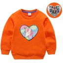 Pigesweatshirt med pailletter L558 19