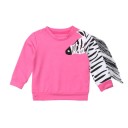 Pigesweatshirt med zebraprint L664 1