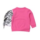 Pigesweatshirt med zebraprint L664 1