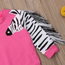 Pigesweatshirt med zebraprint L664 3