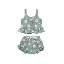 Pigetop og shorts med blomster 8