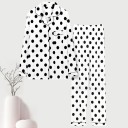 Pigiama da donna con pois P3135 2