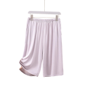 Pigiama da uomo pantaloni corti in materiale elastico elastan viscosa vita elastica taglio comodo per uso domestico e sonno 6