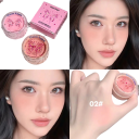 Pigmenteret puddercreme Matte langtidsholdbar blush til ansigt Multifunktionel makeup nem påføring fløjlseffekt 5