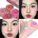 Pigmentierter Pudercreme Matte langanhaltende Rouge für das Gesicht Multifunktionales Make-up einfache Anwendung samtiger Effekt 6