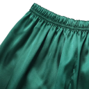 Pijama de terciopelo para mujer con cuello y bolsillo Conjunto de un solo color con manga larga y pantalones de poliéster y spandex en varios colores 6