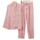 Pijama feminino de leopardo P2680 1