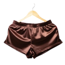 Pijama masculino curto com calções de acetato material liso e brilhante com cintura elástica corte solto confortável para uso doméstico e dormir 6