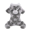 Pijama para cães com capuz Fleece 0,7 - 1,2 kg Roupa quente para cães pequenos e cachorros Pijama de fleece macio Corte confortável Macacão 3