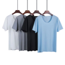 Pijamale pentru bărbați cu tricou elastic și șorturi din material elastic poliester elastan pentru purtare acasă și somn confortabil 5