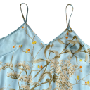 Pijamale pentru femei cu motiv floral Top cu decolteu rotund și pantaloni scurți din poliester ușor Complect confortabil de vară în diferite culori 3