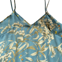 Pijamale pentru femei cu motiv floral Top cu decolteu rotund și pantaloni scurți din poliester ușor Complect confortabil de vară în diferite culori 5