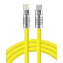 Pikalatauskaapeli 1 m 120 W 6A USB C - Lightning iPhonen datalle, silikoninen joustava latauskaapeli 6