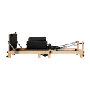 Pilates Reformer rozkládací cvičební stroj 2350×690 mm dřevěná konstrukce gumovník javor pro domácí posilovnu a fitness trénink 3