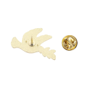 Pin smaltat cu porumbel și ramură de măslin cca 2 × 3 cm broșă metalică motiv alb-verde insignă pentru reverul îmbrăcămintei accesoriu 2