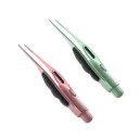 Pinça com LED para limpeza de ouvidos Pinça de aço inoxidável Adequada para crianças 12,6 x 2 cm 1