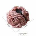 Pince à cheveux 9 x 9 cm Pince à cheveux décorative avec fleur en tissu Pince à cheveux en plastique Accessoire capillaire pour femmes 4