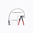 Pince à colliers de tuyau à auto-serrage avec câble Outil flexible pour l'installation et le démontage de tuyaux dans le compartiment moteur Outil 2