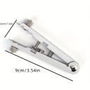 Pince en métal pour horlogers pour axes et goupilles 9x4 cm Angle d'ouverture réglable Mâchoires précises Régulation fine de la pression 3