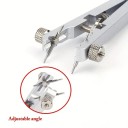 Pince en métal pour horlogers pour axes et goupilles 9x4 cm Angle d'ouverture réglable Mâchoires précises Régulation fine de la pression 4