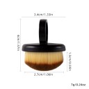 Pincel cosmético de dedo con cerdas densas para polvo 4 x 3,4 cm, cerdas 2,7 x 1,5 cm, pincel profesional para aplicación precisa de cosméticos 4