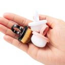 Pincel cosmético de dedo con cerdas densas para polvo 4 x 3,4 cm, cerdas 2,7 x 1,5 cm, pincel profesional para aplicación precisa de cosméticos 6