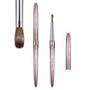 Pincel redondo de acrílico para uñas 3,8 mm, longitud 17 cm, longitud de las cerdas 8,9 mm Pincel profesional moderno con tapa para modelado 1