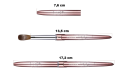 Pincel redondo de acrílico para uñas 6,4 mm 17 cm Longitud de las cerdas 18,8 mm Pincel profesional para modelar con tapa para uñas de acrílico nail 2
