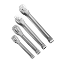 Pinces de barbecue 23,8 cm Acier inoxydable Pinces argentées pour griller de la viande, du poisson, des légumes Ustensiles de cuisine accessoires 4