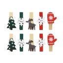 Pinces décoratives de Noël 10 pcs 5