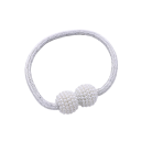 Pinces magnétiques nacrées pour rideaux avec perles 42 cm diamètre 3 cm acrylique polyester aimant lien pour rideaux et voilages 8