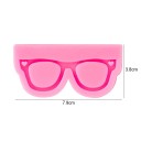 Pink Silicone Resin Mould 7.9 × 3.8 cm Glasses Shape Creative Mould for Jewellery and Charms 2