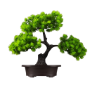Pino artificial de 27 x 32 cm, bonsái decorativo de plástico, árbol falso, simulación de paisaje, decoración de mesa, decoración de habitación 1