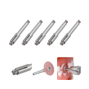 Pino de fresagem cruzado em aço inoxidável 5 pcs Stopka universal 2,35 mm Suporte para discos de polimento dentário Ferramentas abrasivas Laboratório 3