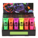 Pinturas para rostro y cuerpo que brillan con luz ultravioleta Pinturas de neón profesionales Juego de 24 pinturas faciales de 10 ml Maquillaje 2