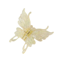 Pinza para el cabello en forma de mariposa de acetato 10,5x10 cm Clip elegante retro francés de colores Accesorios para el cabello de mujer Estilo Adorno de plástico 6