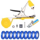 Pinzas automáticas para atar plantas y ramas con cinta y clips Rollo de cinta 33 m x 1,1 cm Pinzas de acero inoxidable 3