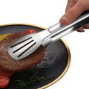 Pinzas de Barbacoa 33,5 cm Acero Inoxidable Pinzas Plateadas para Asar Carne Pescado Verduras Utensilios de Cocina Accesorios para la Parrilla 5