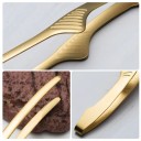 Pinzas de cocina de acero inoxidable para cocinar 24,3 x 1,5 cm Pinzas de precisión para asar Pinzas de cocina reversibles Pinzas profesionales 3