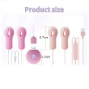Pinzas vibradoras de silicona para pezones con control remoto en forma de clavijas 10 modos de vibración resistente al agua embalaje discreto 3