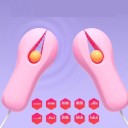 Pinzas vibratorias de silicona para pezones con control por cable en forma de clavijas 10 modos de vibración resistente al agua embalaje discreto 3