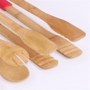 Pinze da servizio in bambù per pane e piatti Unione in silicone delle braccia Estremità sagomate per una facile presa Lunghezza 30 cm Per 5