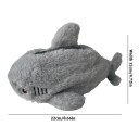 Piórnik z pluszu Ocean Rekin 22x12cm Uroczy piórnik Duża pojemność Kawaii kosmetyczka przybory szkolne 4