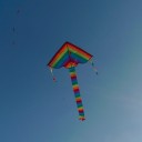 Pipa colorida em forma de triângulo + pega 2