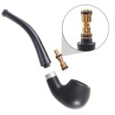 Pipa din rășină pentru tutun 12,1 cm formă ergonomic pipa de fumat compactă cu cameră adâncă pentru utilizare confortabilă zilnică 3