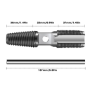 Pipe End Extractor 1/2 Inch Tool for Removing Broken Pipe Parts Plumbing Repair Steel Threaded Tool 2